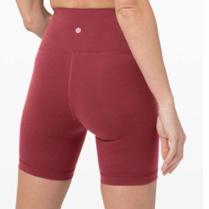 lululemon wunder train high rise short - 6 inch - size 6 - chianti